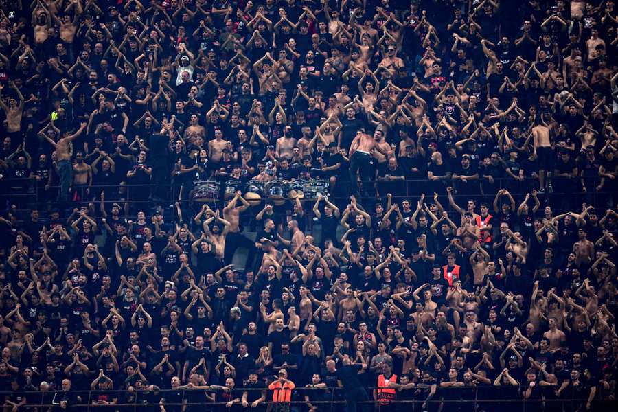 AC Milan fans at San Siro