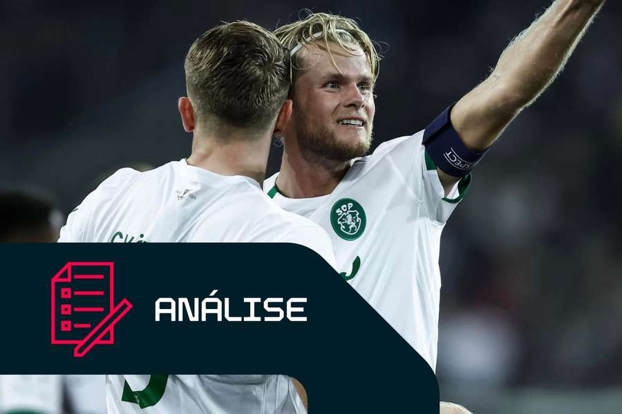 Gyokeres e Hjulmand, duas das figuras do Sporting
