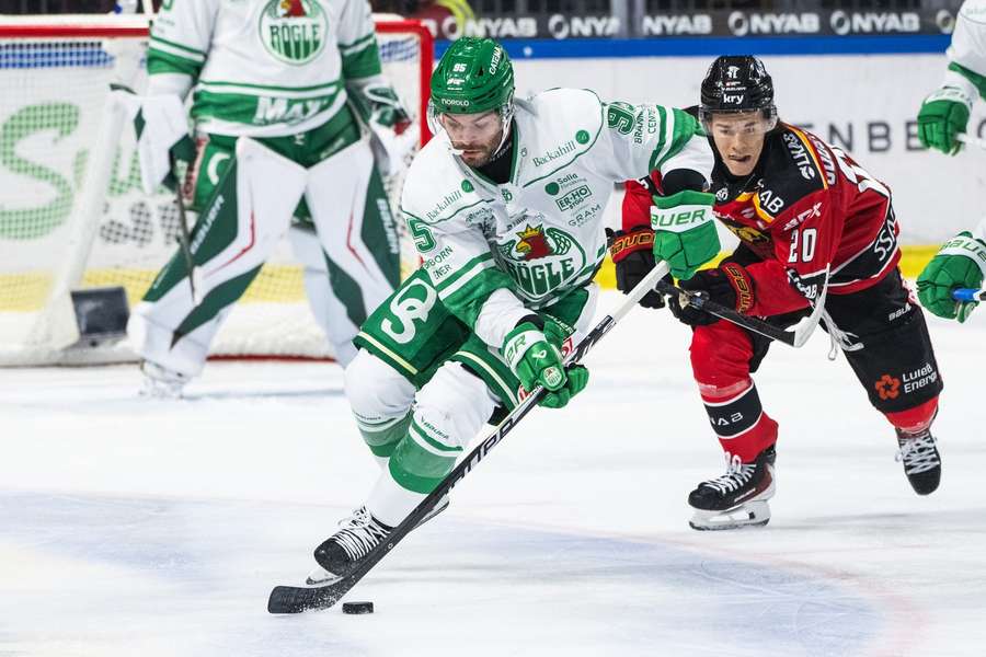 Mark Friedman in action for Rogle in their win over Lulea