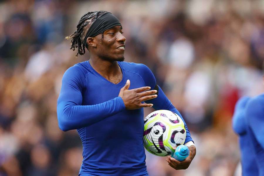 Madueke with the match ball