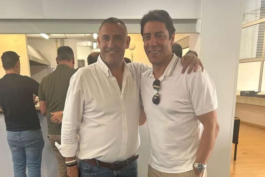 Rui Costa com Tony do Adro, presidente do Louletano