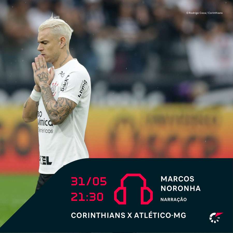 Marcos Noronha narra Corinthians e Atlético-MG no Flashscore