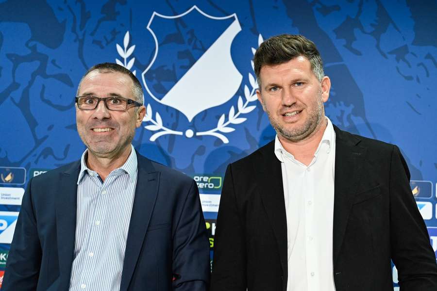 Albrecht (l.) und Schicker (r.) im Oktober 2024