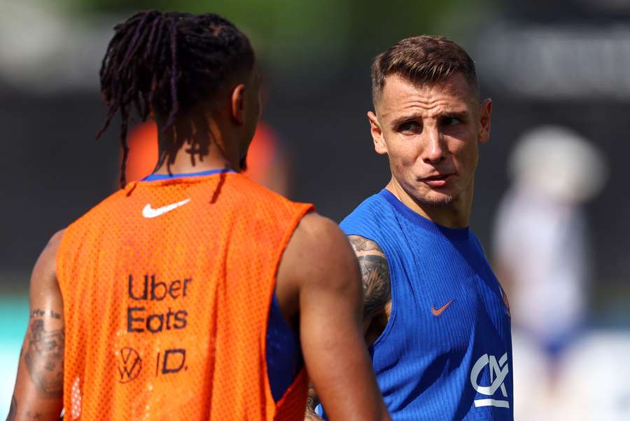 Lucas Digne à l'entraînement. Lucas Digne à l'entraînement.