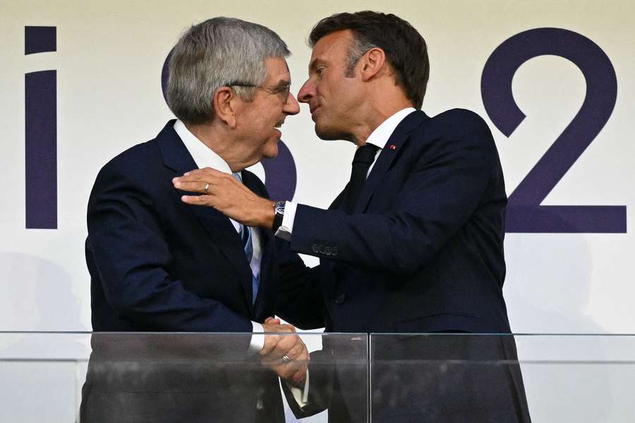 Macron alla cerimonia di chiusura dei giochi