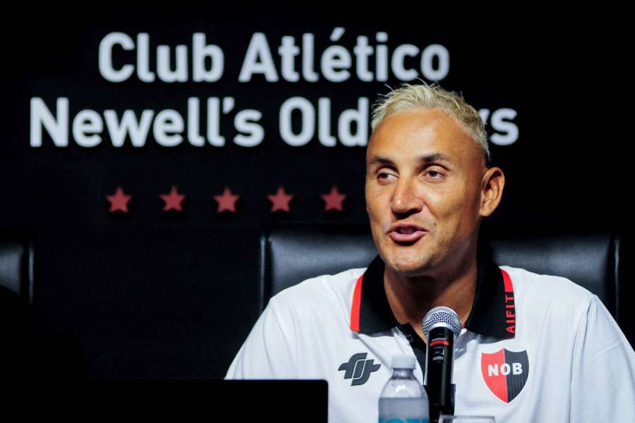 Keylor Navas, en su presentación con Newell's Old Boys