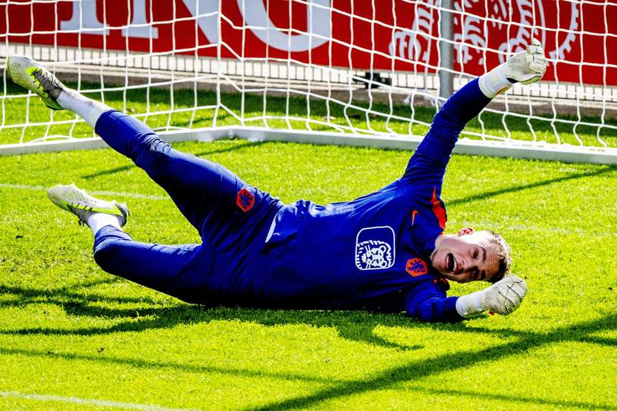 Verbruggen tijdens de training van Oranje