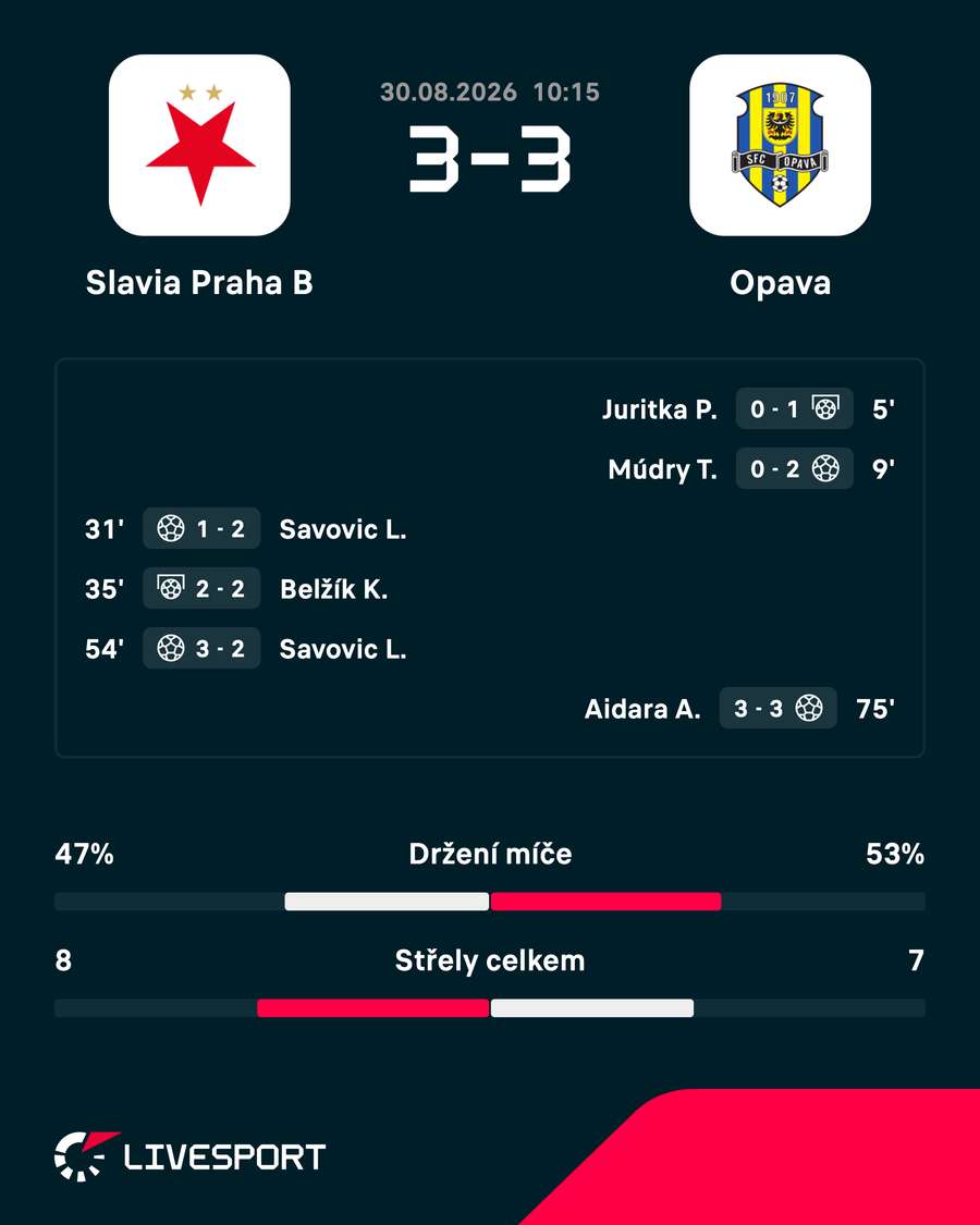 Statistiky zápasu.