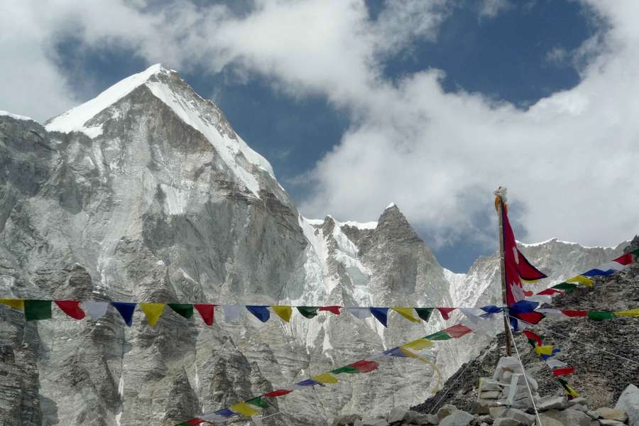 A general view from Everest Base Camp towards the summit of Mount Everest A general view from Everest Base Camp towards the summit of Mount Everest