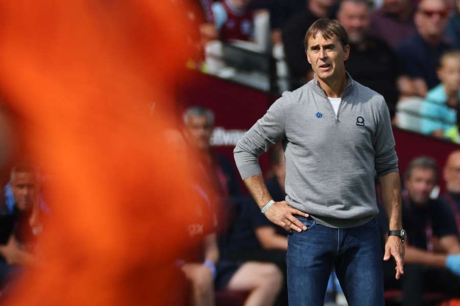 West Ham United manager Julen Lopetegui looks on during their match against Chelsea at the weekend