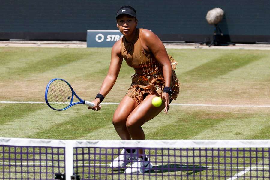 Japan's Naomi Osaka in action during her semi-final match against China's Wang Xinyu in Bad Homburg