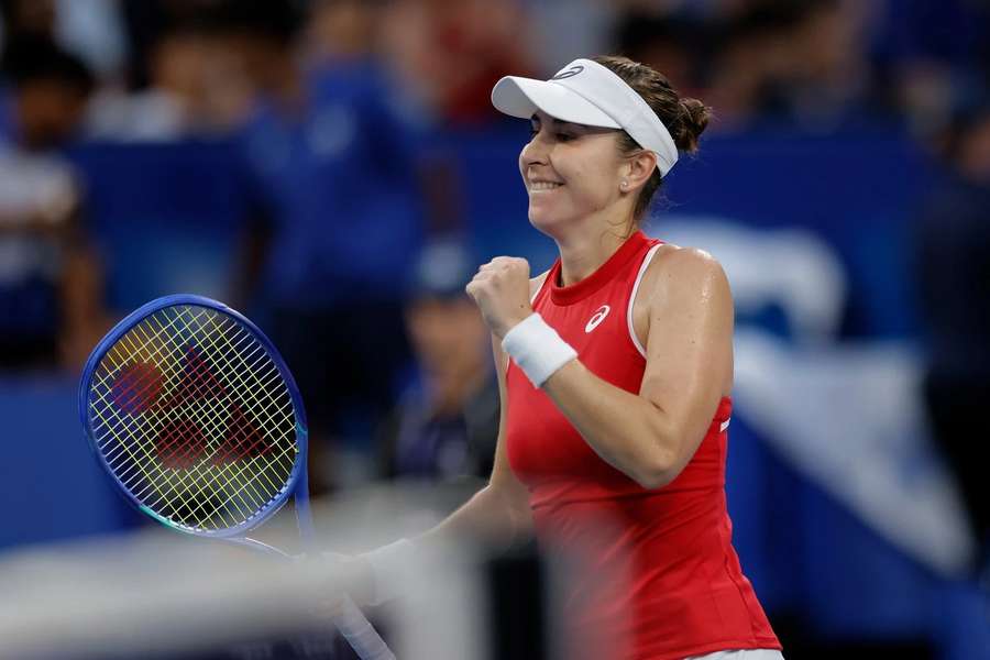 Benčičová počas tohtoročného United Cupu. Benčičová počas tohtoročného United Cupu.