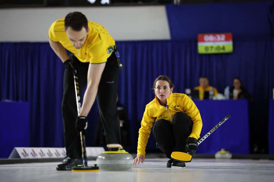Dean Hewitt and Tahli Gill represented Australia in mixed doubles curling at the 2022 Games. 