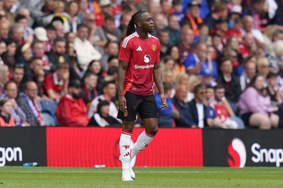 Aaron Wan Bissaka during the Rangers v Manchester United pre-season friendly