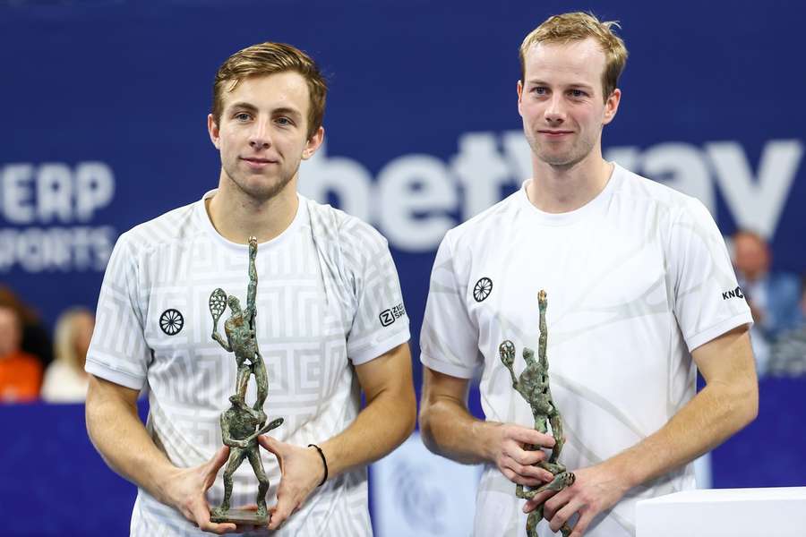 Van de Zandschulp en Griekspoor wonnen vorig jaar de dubbelfinale in Antwerpen