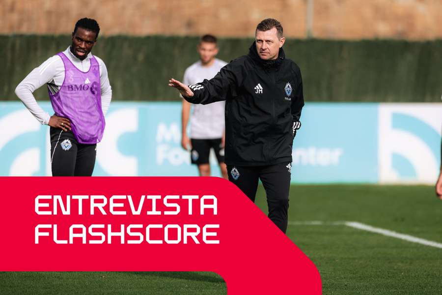 Jan Michaelsen num treino dos Whitecaps