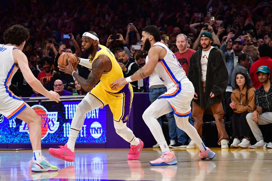 It may have been LeBron's night but the Lakers lost to the Thunder