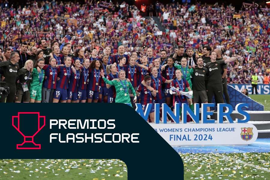 El Barcelona celebra la Liga de Campeones