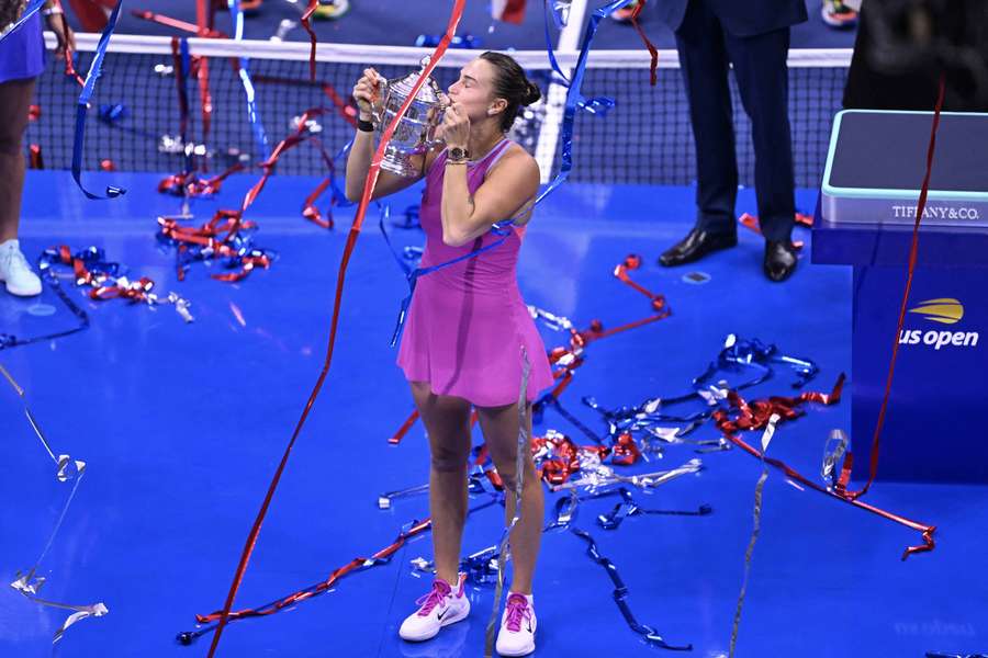 Sabalenka après sa victoire samedi.