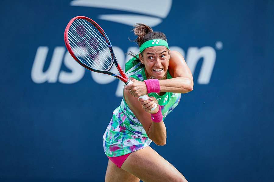 Caroline Garcia in actie op de US Open