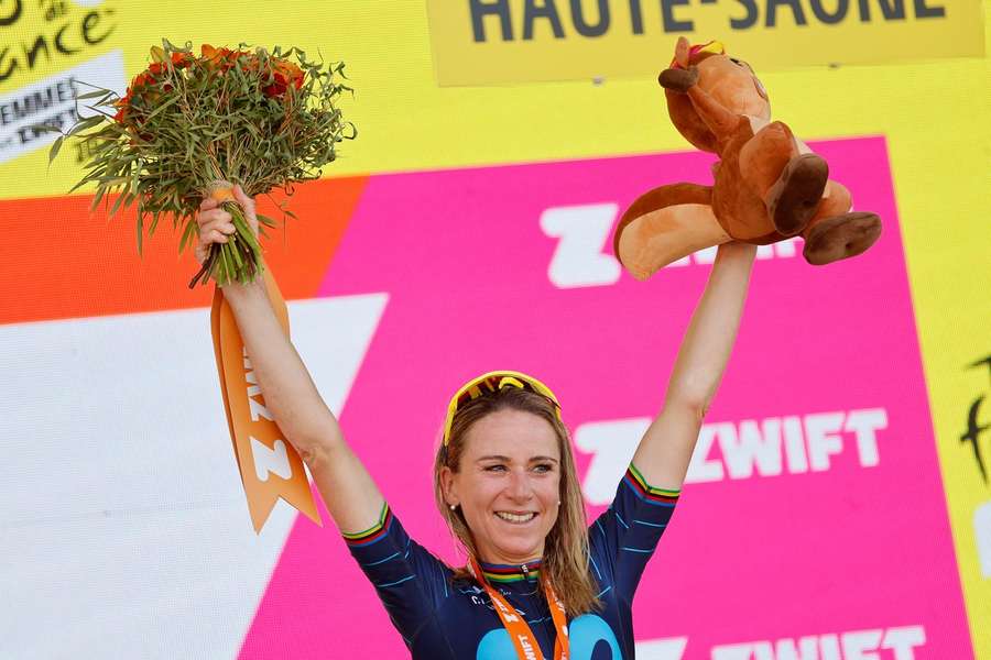 The Dutch cyclist defended her yellow jersey