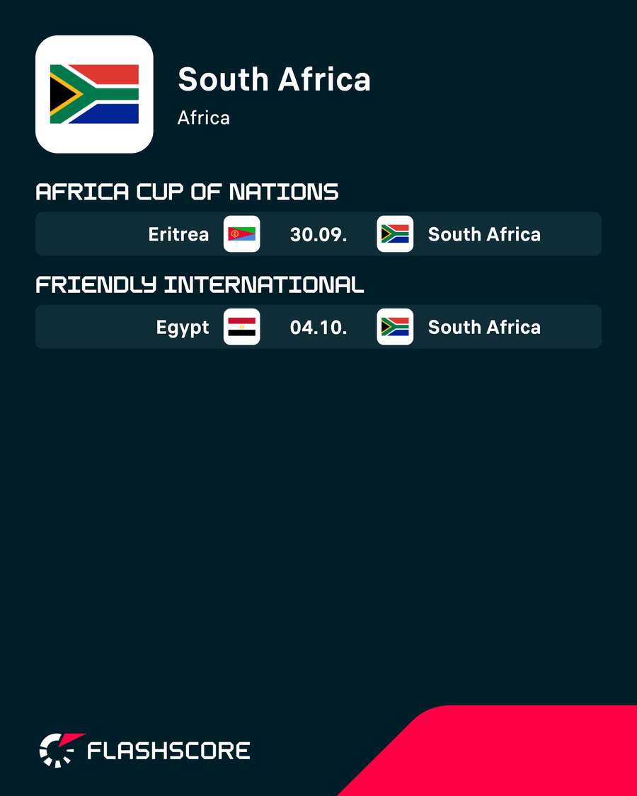 Bafana Bafana's next fixtures