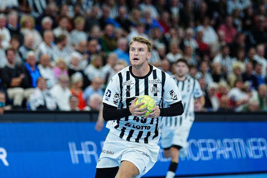 Emil Madsen in action for THW Kiel Emil Madsen in action for THW Kiel