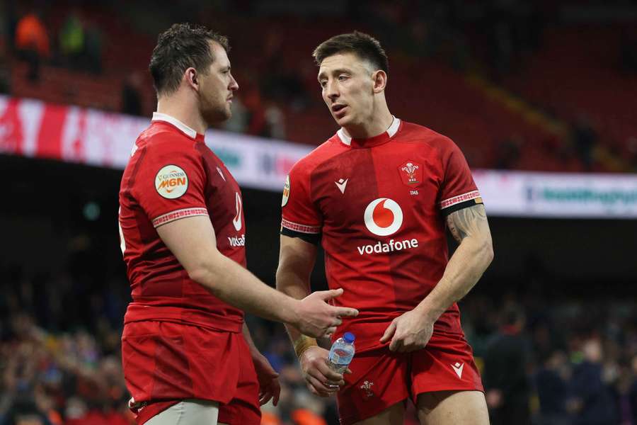 Wales' Ryan Elias and Josh Adams