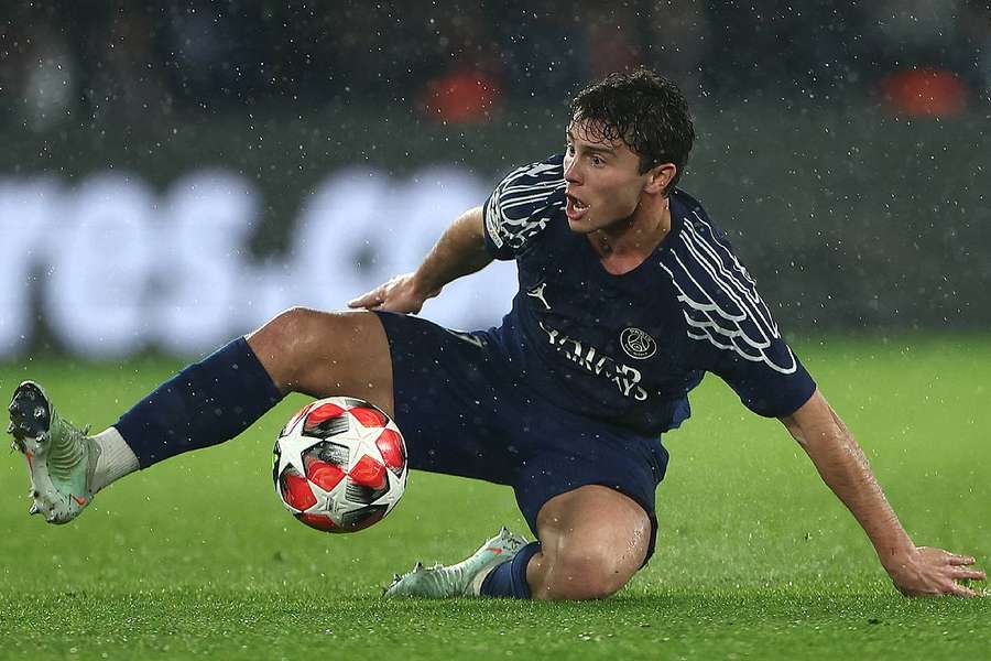 Joao Neves, durante el partido entre el PSG y el Manchester City el pasado mes de enero.