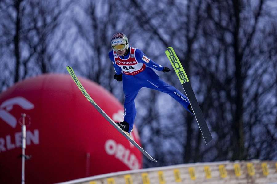 Aleksander Zniszczoł podczas zawodów w Wiśle