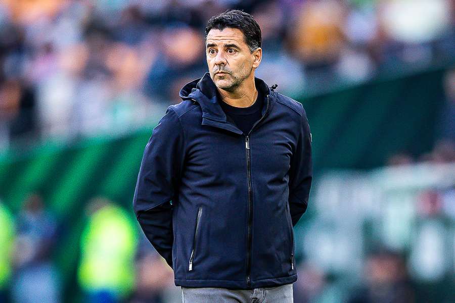 Míchel, durante el partido contra el Betis