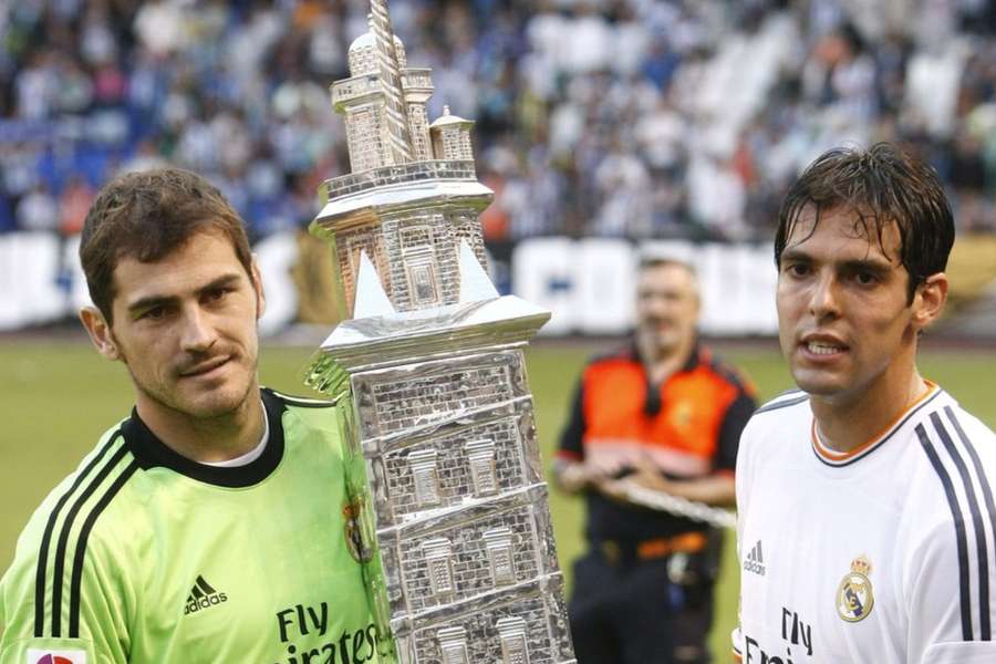 Casillas y Kaká con el Teresa Herrera de 2013