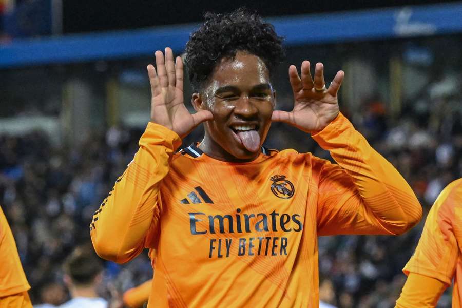 Endrick fez o segundo do Real contra o Leganés e comemorou à la Neymar