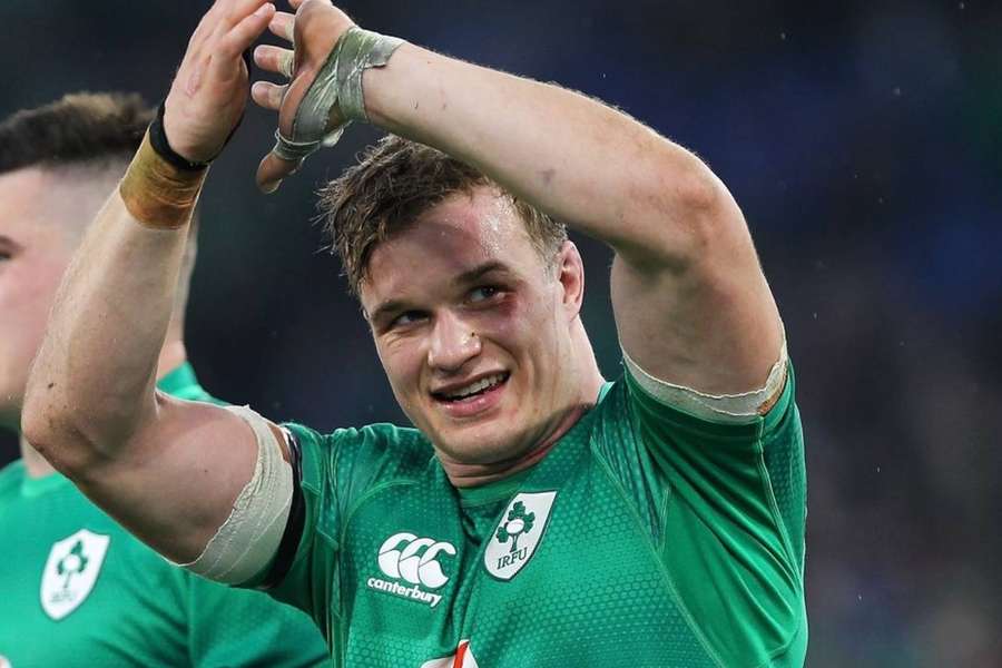 Ireland's Van der Flier applauds supporters after their match against Italy