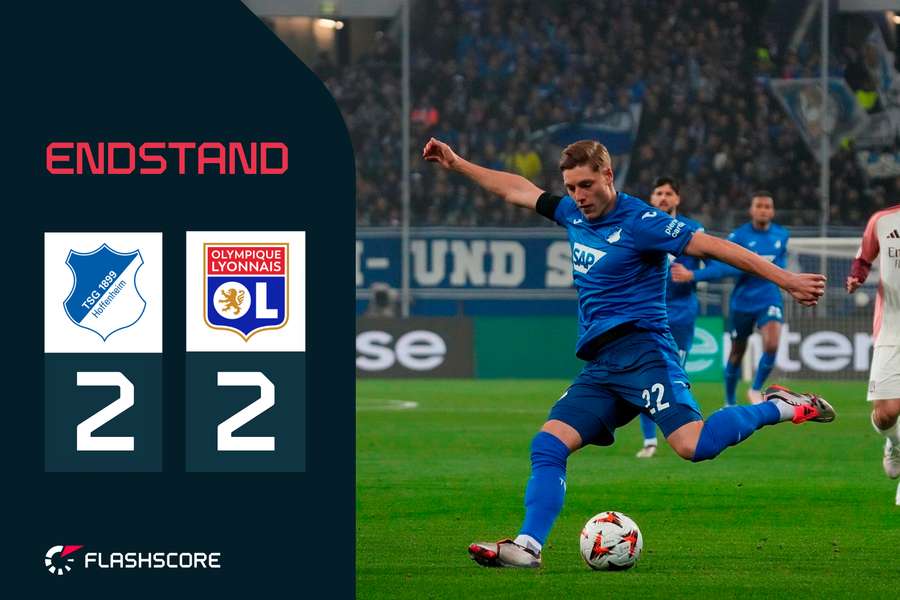 Hoffenheim muss sich mit einem Punkt zufriedengeben.