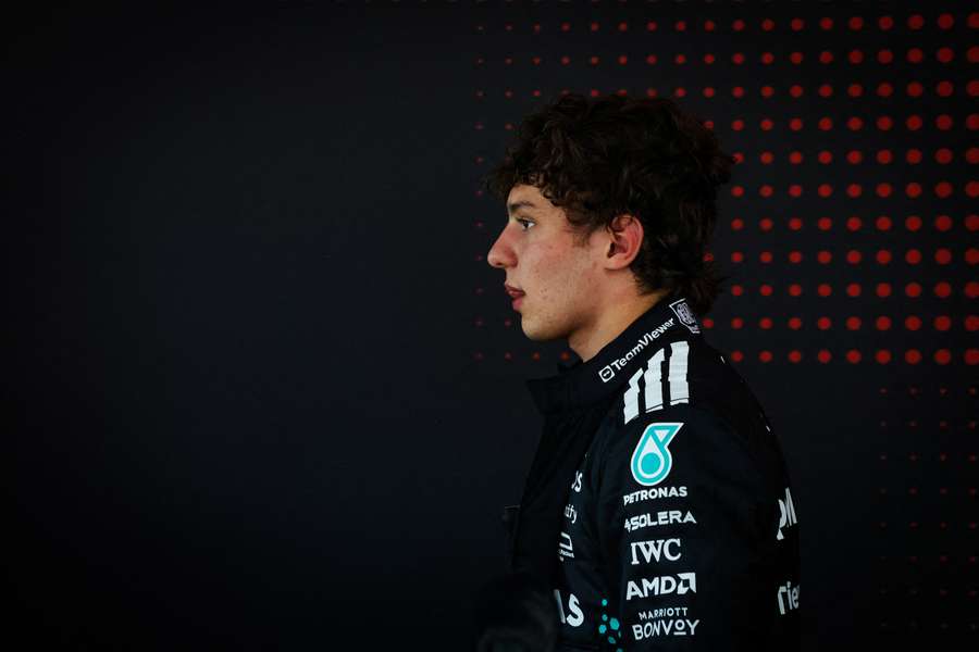 Antonelli, piloto de Mercedes, pasando un mal momento en Bélgica