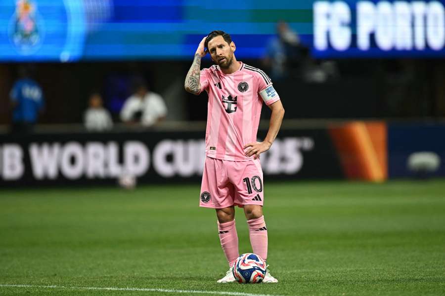 Inter Miami forward Lionel Messi gets ready to take a free-kick