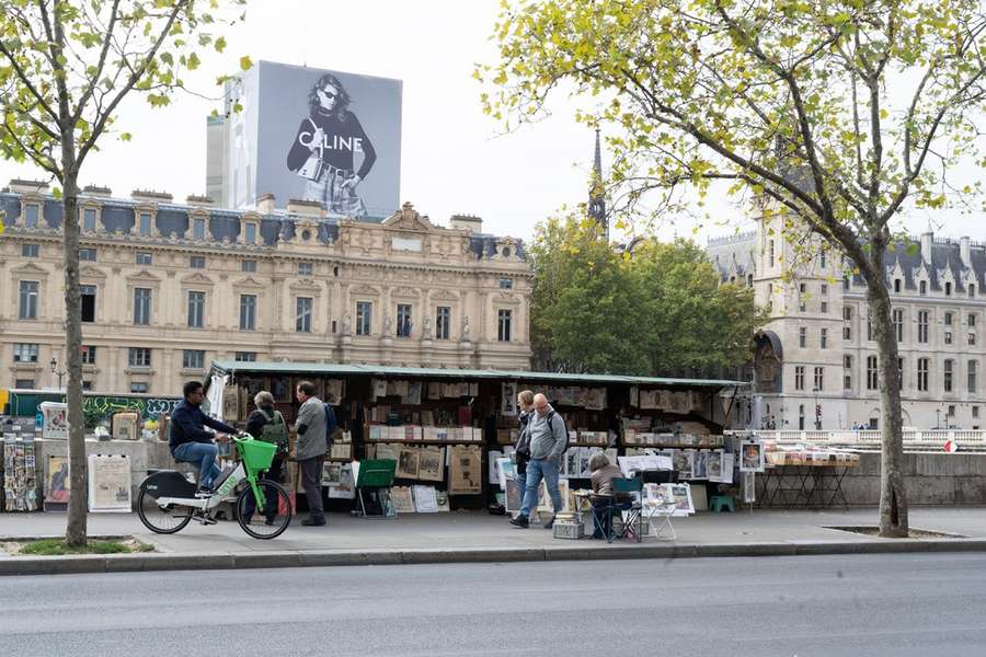 A typical bookseller by the Seine River