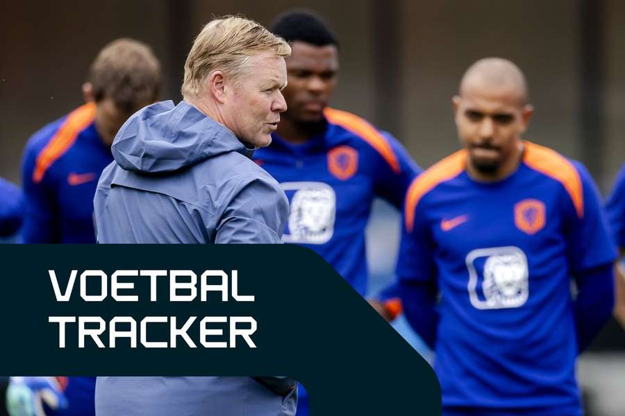 Ronald Koeman aan het werk met Oranje in Zeist