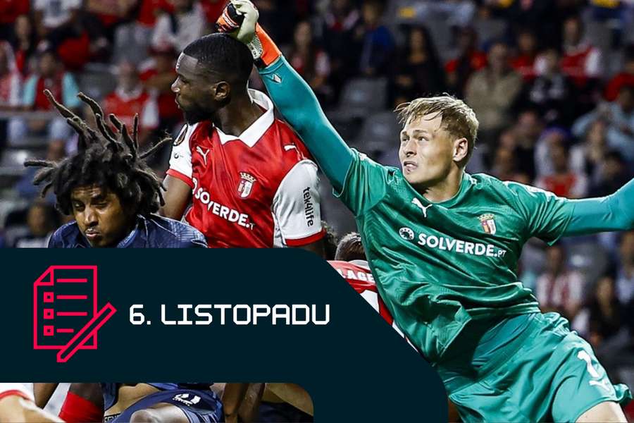 Lukáš Horníček v brance Bragy září. Lukáš Horníček v brance Bragy září.