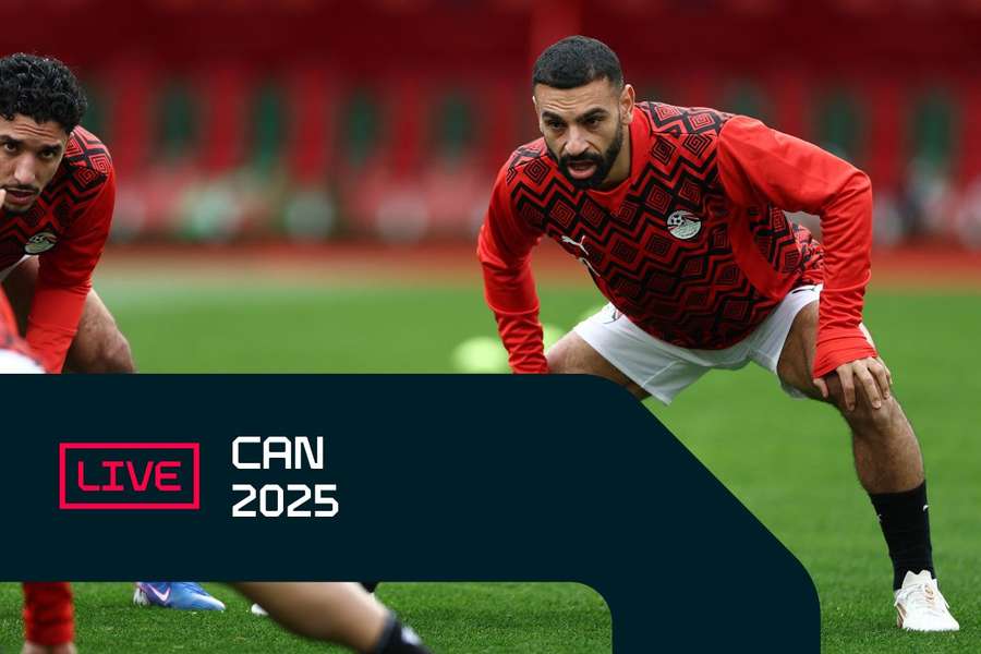 Salah à l'échauffement ce vendredi.