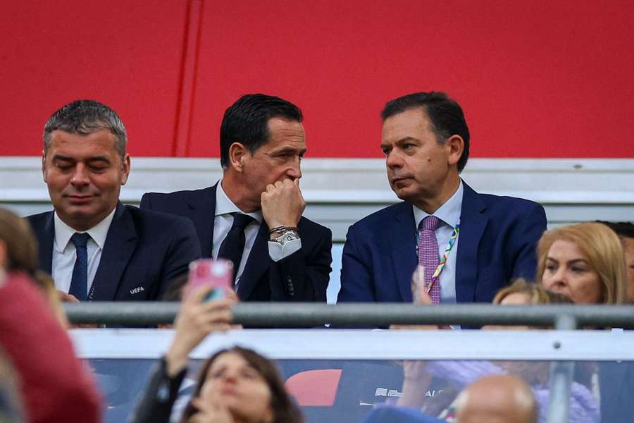 Montenegro viu a partida ao lado de Pedro Proença