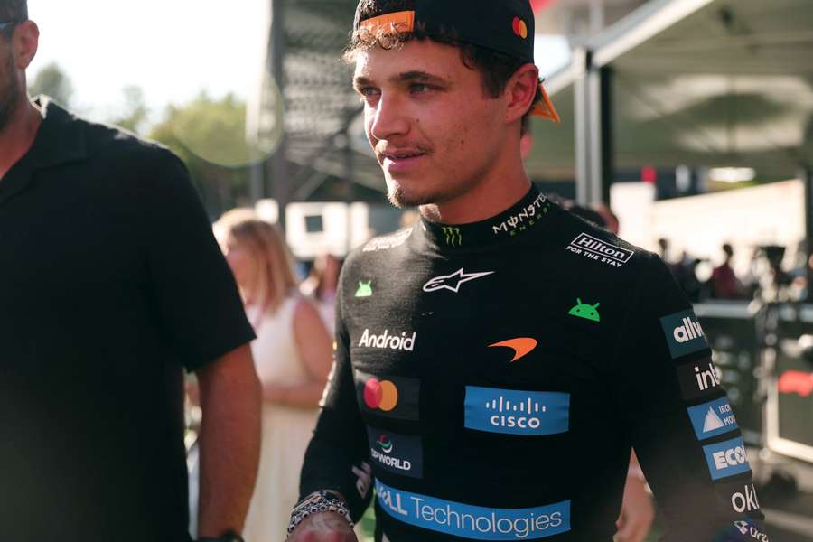 Lando Norris after practice