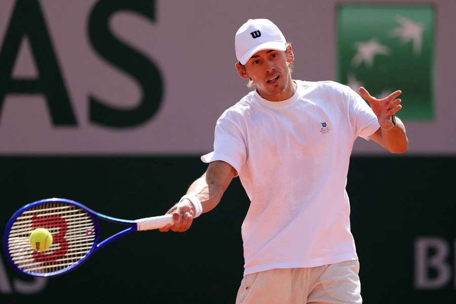 Alex de Minaur beim Training bei den French Open