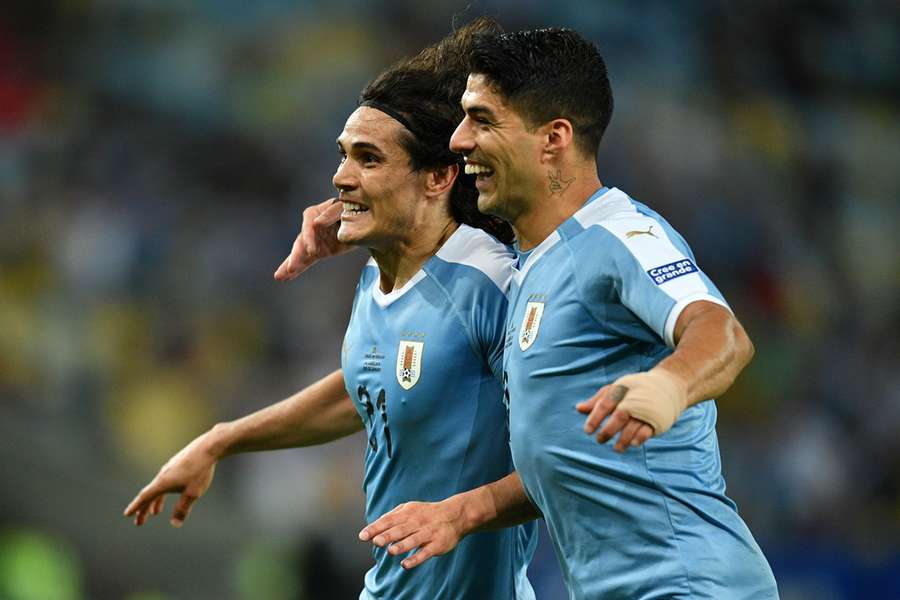 Cavani and Suarez in action at 2019's Copa America