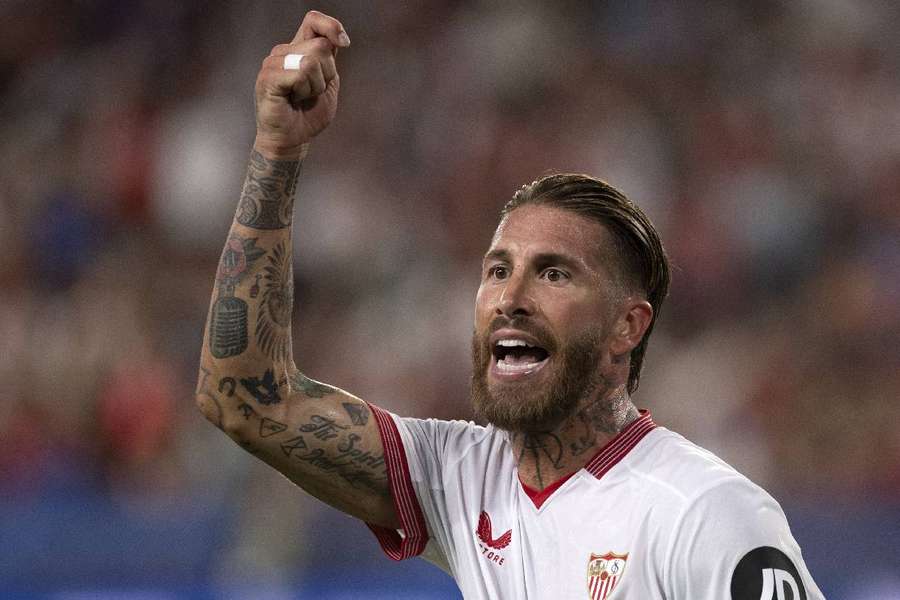 Sergio Ramos lors du match face à Lens.