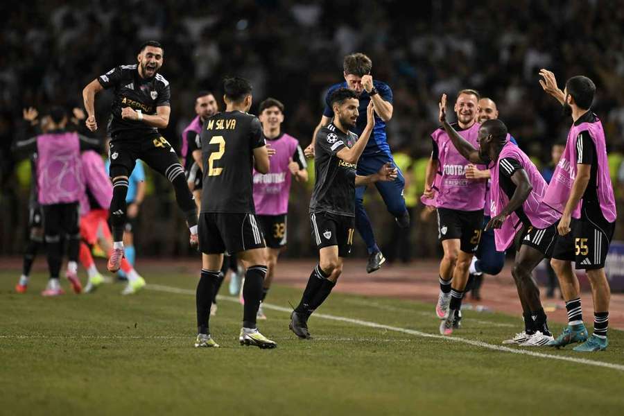 Qarabag players celebrate