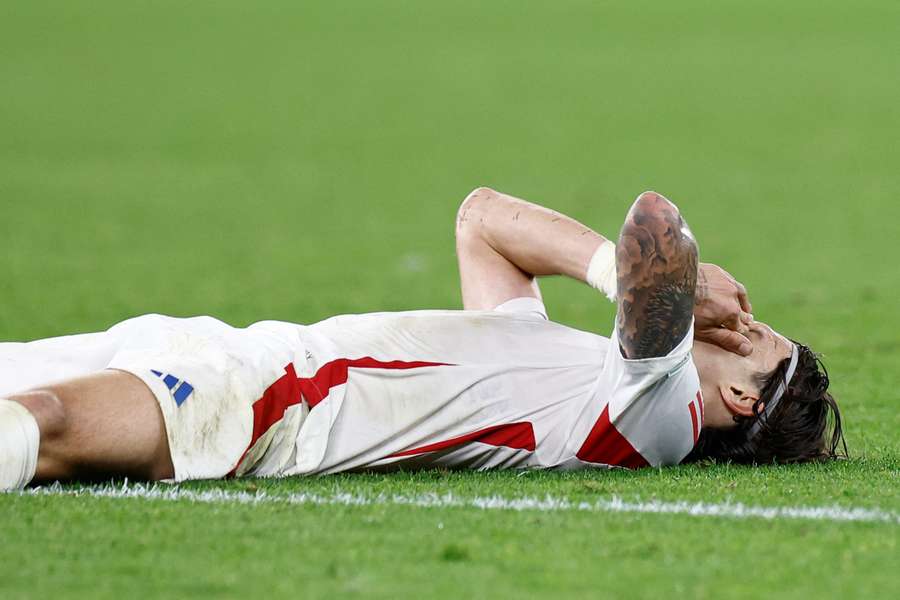Riccardo Calafiori var uheldig at score et selvmål i sin landskamp nummer fire, da Italien torsdag tabte til Spanien.
