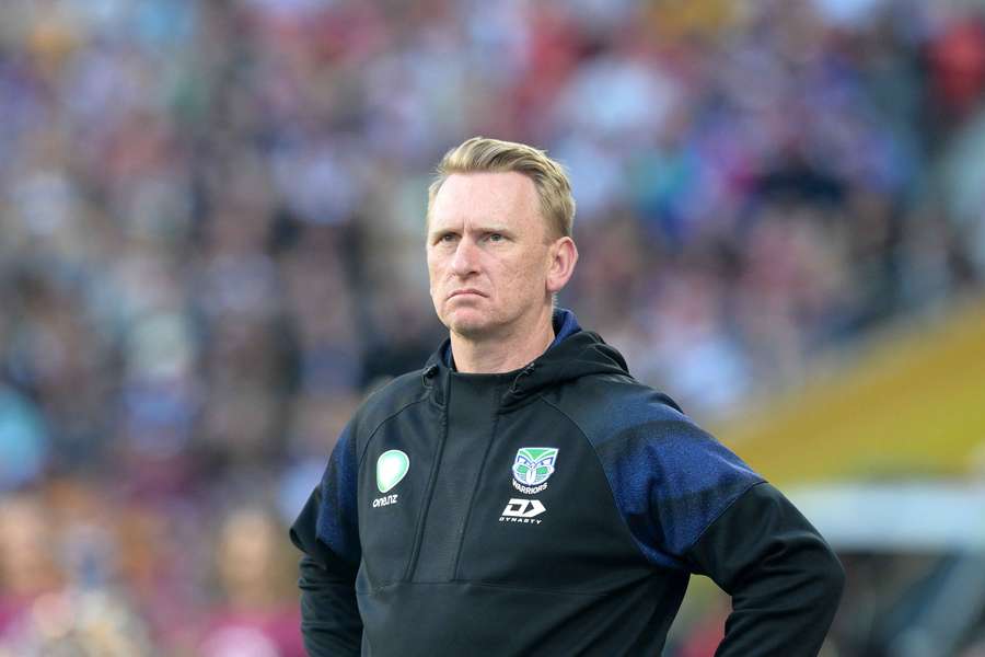 An unimpressed Warriors head coach Andrew Webster looks on during their weekend loss to the Brisbane Broncos.