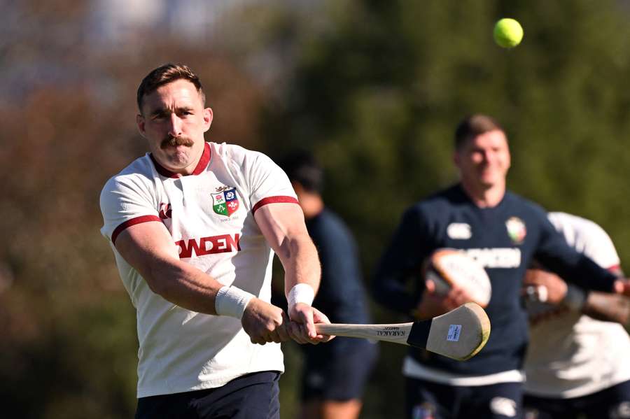Jack Conan is photographed appearing to forget what sport he's supposed to be playing on this tour!